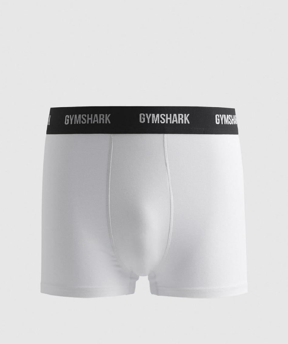 Boxer Gymshark Trunk 2pk Hombre Blancas | CO 3911NWY